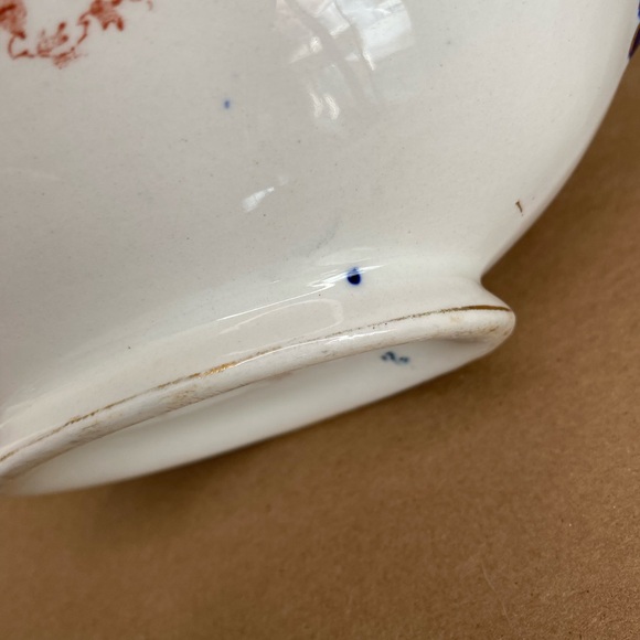 Vtg Bishop & Stonier Repton 2 Handled Dish Imperial Porcelain Cobalt Flowers - Picture 7 of 10